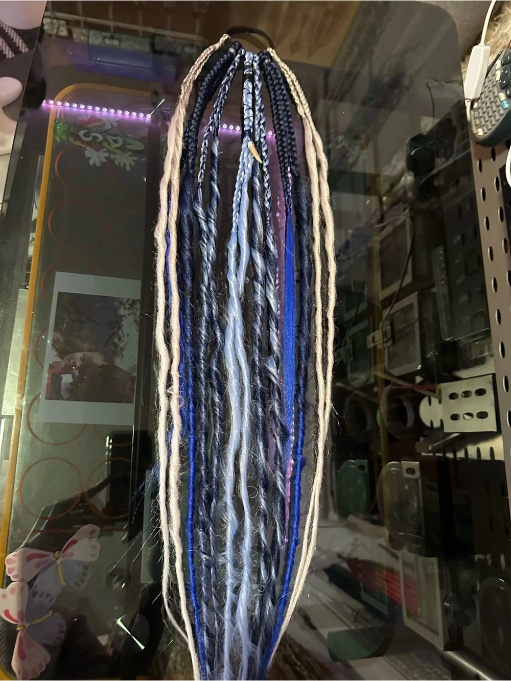 Blue vibes Women’s dreadlock Hair Extensions - Mixed Braids